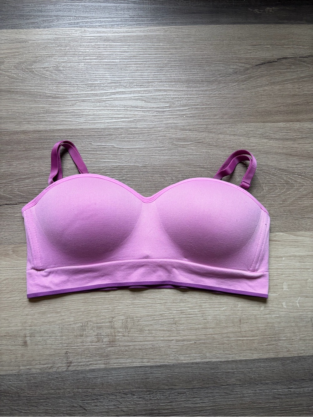 No Boundaries Light Pink Padded Strapless-Style Bra with Removable Straps